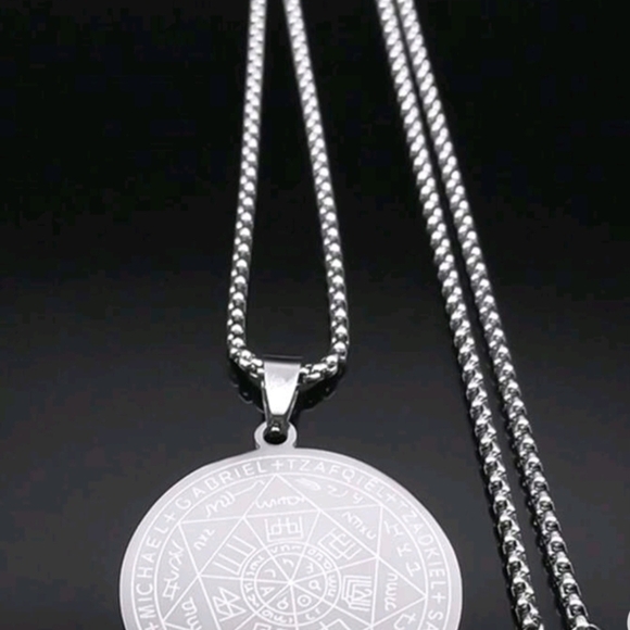 Silver Pendant Necklace with Intricate Design - Picture 5 of 8
